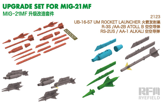 RYE FIELD 2123 Weapon Upgrade Set For 1/48 RFM6001 MIG-21MF Fighter Presale