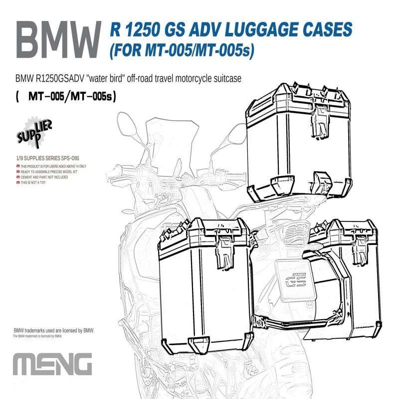 MENG MODEL SPS-091 1/9 R 1250 GS ADV LUGGAGE CASES (FOR MT-005/MT-005S)