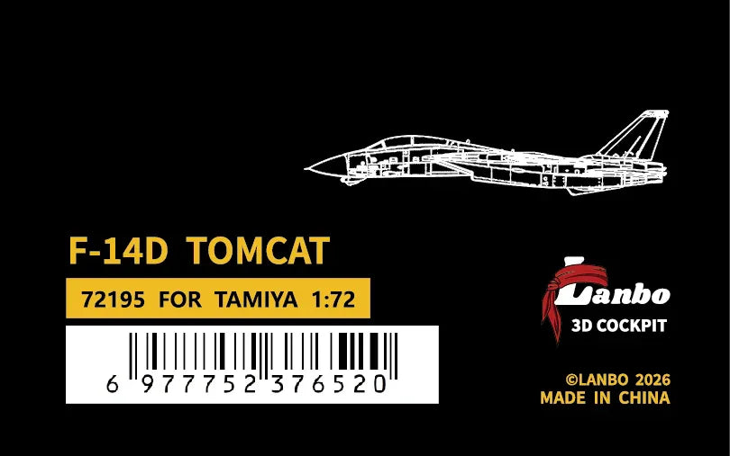 LANBOMODEL 72195 1/72 USA F-14D Tomcat Fighter Jet£¨For TAMIYA£© - ModelHives