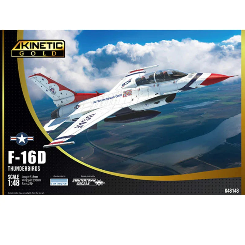 Kinetic K48148 1/48 F-16D Viper ¡°Thunderbirds¡± Aircraft Model Kit - ModelHives