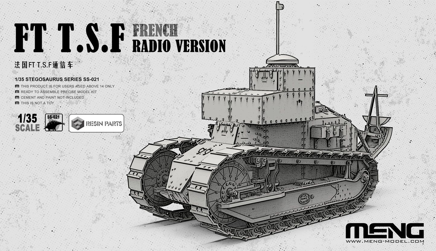 MENG SS-021 1/35 French FT T.S.F. Radio Version(with Resin Parts) Model Kit