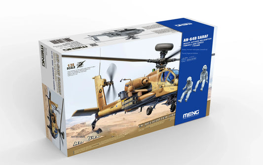 MENG QS-005S 1/35 AH-64D SARAF HEAVY ATTACK HELICOPTER ISRAELI AIR FORCE &FIGURE - ModelHives
