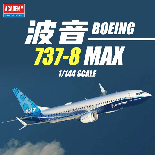 ACADEMY AC12646 1/144 Boeing 737-8 MAX Aircraft Model Kit - ModelHives