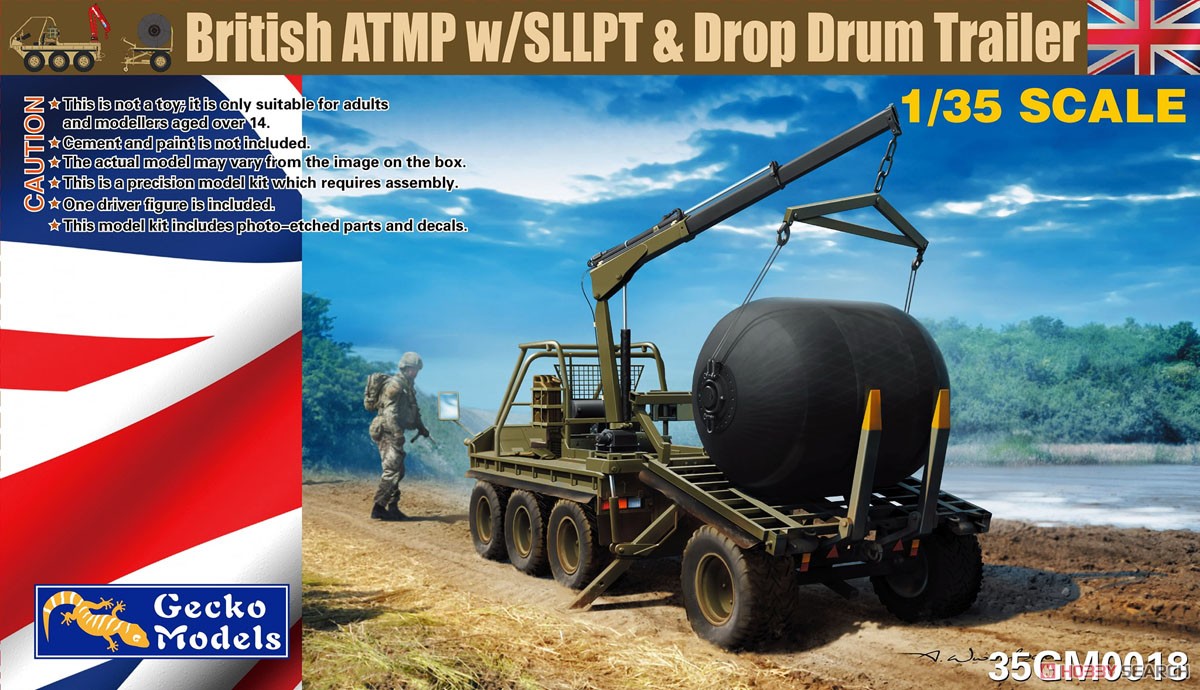 Gecko Models 35GM0018 1:35Scale British ATMP w/SLLPT Drop Drum Trailer ModelHive