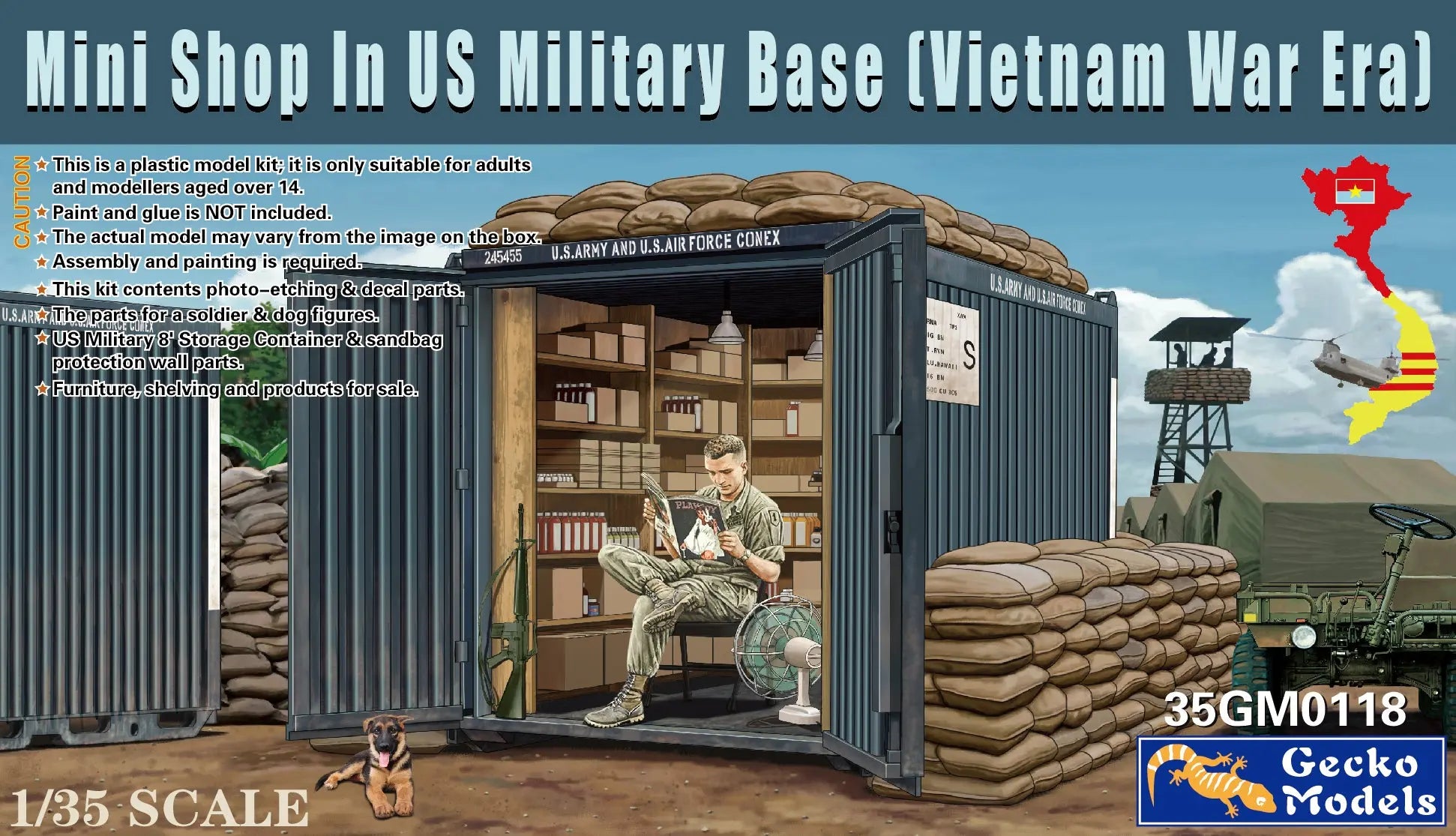 Gecko 35GM0118 1/35 Mini Shop in US Military Dase (Vietnam War Era) ModelHive