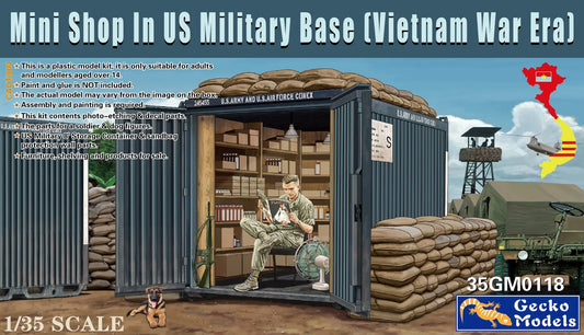 Gecko 35GM0118 1/35 Mini Shop in US Military Dase (Vietnam War Era) ModelHive