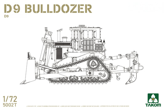 TAKOM 5002T 1/72 US D9R Military Armored Bulldozer Exhibition Limited Edition