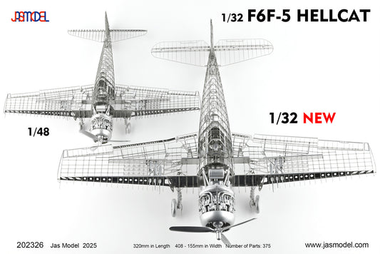 Jasmine Model 202326 1/32 F6F-5 HELLCAT WWII Etched Model Carrier Aircraft