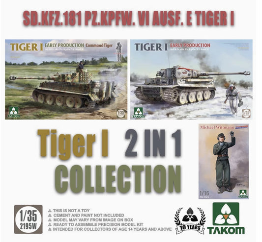 TAKOM 2195W 1/35 SD.KFZ.181 PZ.KPFW.VI AUSF. E TIGER 1 2in1 COLLECTION (No Box)