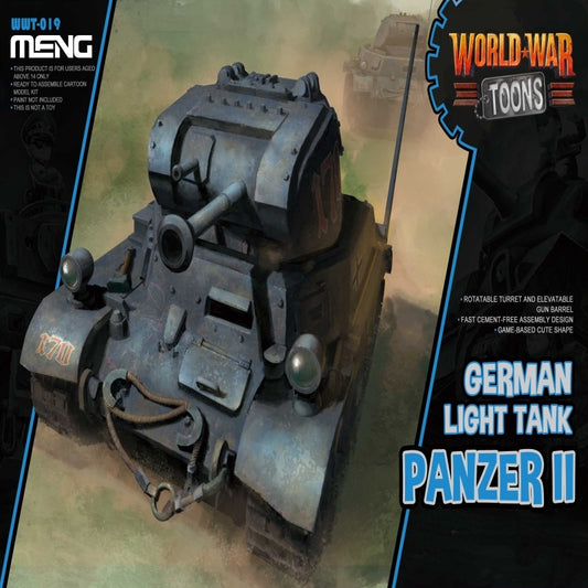 MENG WWT-019 Q version glue-free assembled chariot LIGHT TANK PANZER II  kit