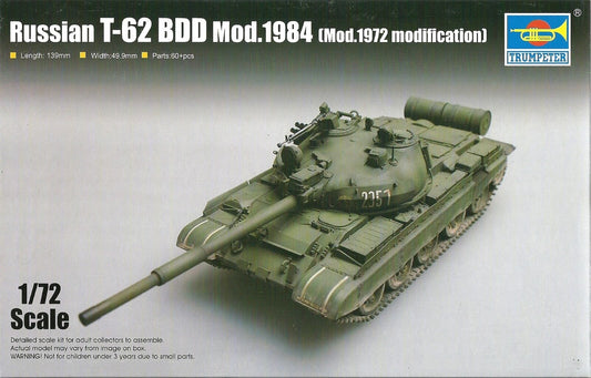 TR 07148 1/72 RUSSIAN T-62 BDD MOD.1984 MOD.1972 MODIFICATION Trumpeter Kit