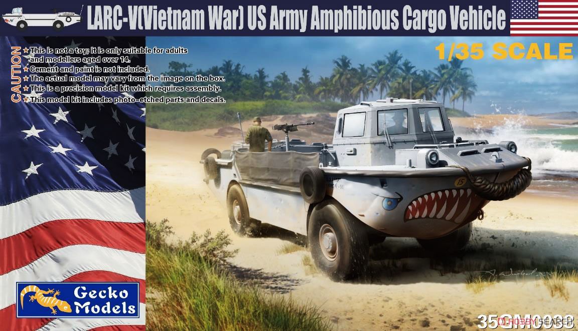 Gecko Models 35GM0038 1:35 LARC-V Vietnam War US Army Amphibious Cargo Vehicle ModelHive