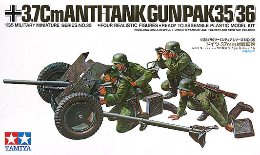Tamiya 35035 1/35 German 37mm Anti-Tank Gun Pak.35(36) Model Kit