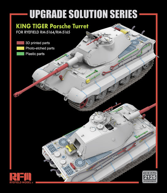 RYE FIELD RFM-2125 Upgrade Kit KING TIGER Porsche Turret FOR RM-5164/RM-5165 Presale