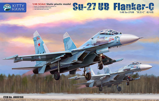 Kitty Hawk KH80168 1/48 scale Static plastic model Su-27 UB Flanker-C 2020