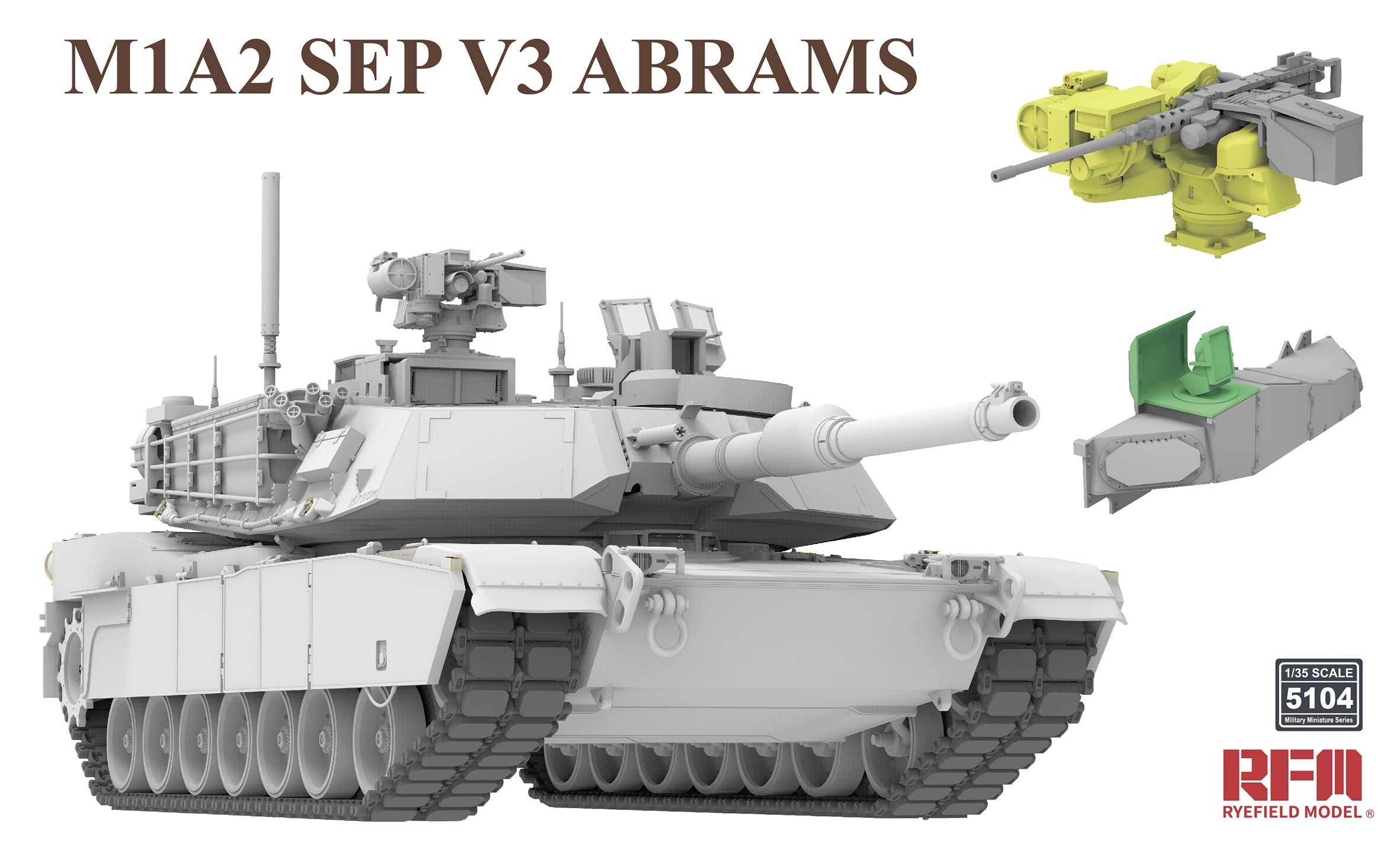 RYE FIELD RFM-5104 1/35 M1A2 SEP V3 ABRAMS Tank MODEL KIT – ModelHives