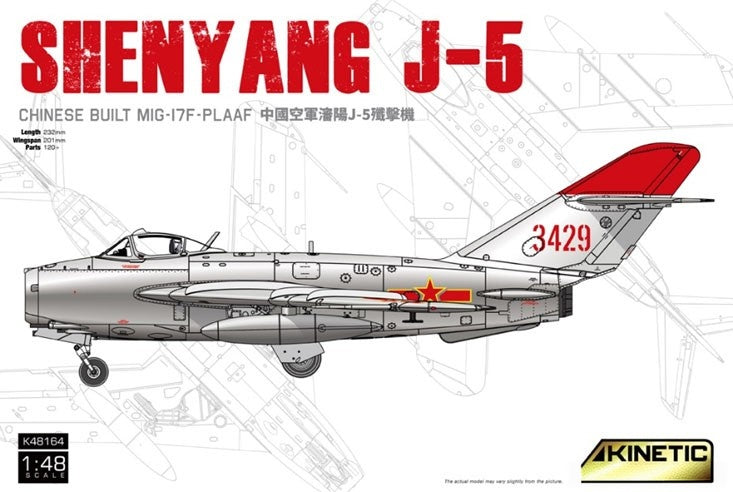 Kinetic K48164 1/48 Chinese Shenyang J-5 Fighter Assembly Plastic  Model Kit