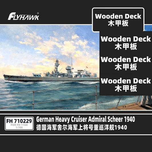 Flyhawk FH710229 1/700 Cruiser Admiral Scheer 1940 Wooden Deck  (For FH1168)
