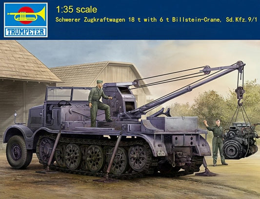 Trumpeter 09576 1:35 Schwerer Zugkraftwagen 18 t With 6 t Billstein-Crane Sd.Kfz