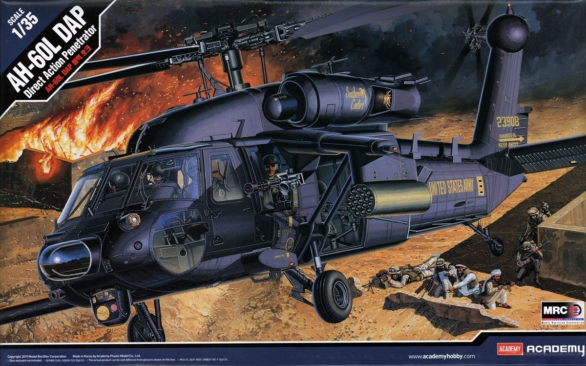 Academy 12115 1/35 AH-60L DAP Black Hawk Assembly Model Kit