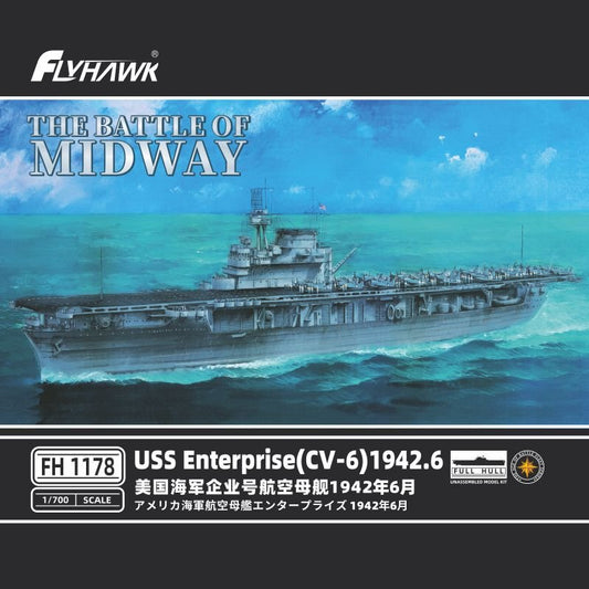 FLYHAWK FH1178 1/700 USS Enterprise 1942 Standard Edition Model - ModelHives