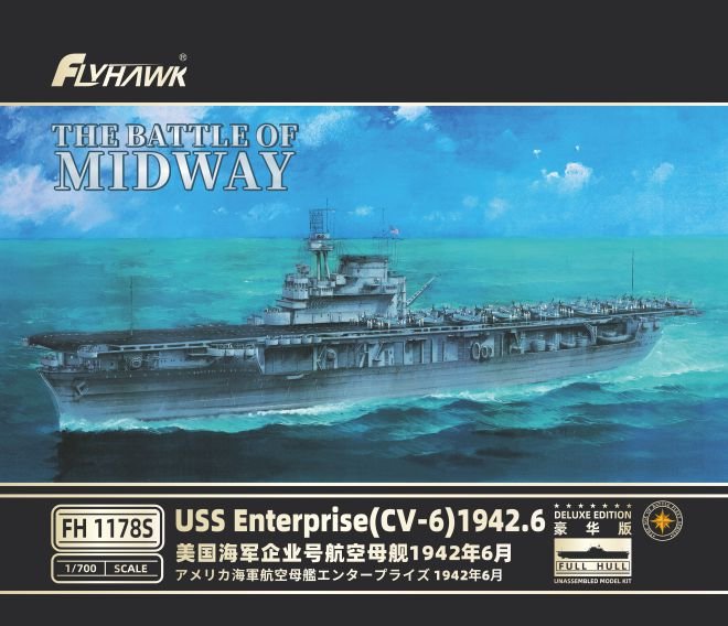 FLYHAWK FH1178S 1/700 USS Enterprise 1942 Deluxe Edition Model - ModelHives