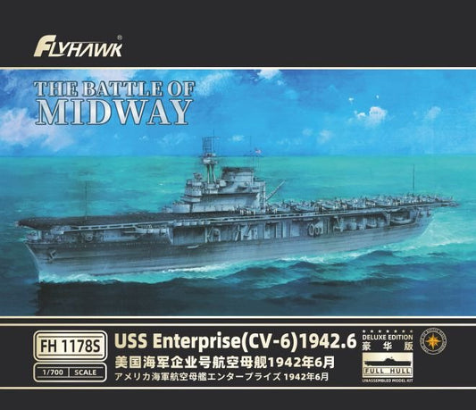 FLYHAWK FH1178S 1/700 USS Enterprise 1942 Deluxe Edition Model - ModelHives