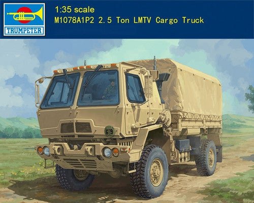 Trumpeter 01097 1:35 M1078A1P2 2.5 Ton LMTV Cargo Truck Assembly Model Kit - ModelHives
