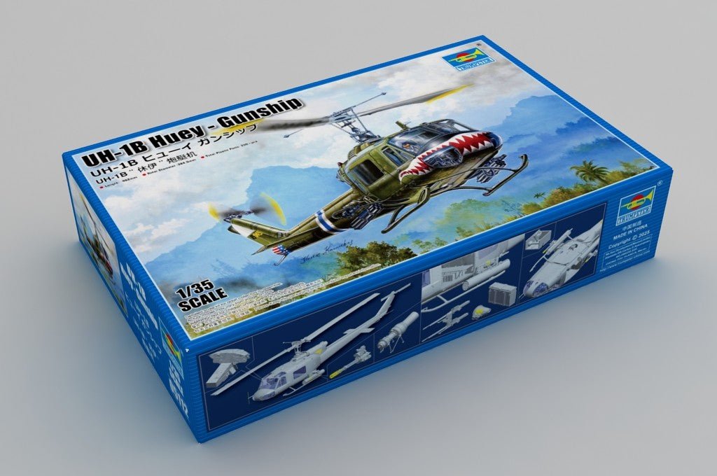 Trumpeter 05112 1/35 Scale UH - 1B Huey Helicopter Military Assembly Model Kit - ModelHives