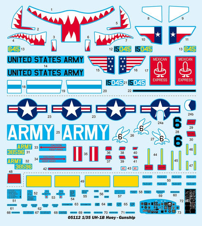 Trumpeter 05112 1/35 Scale UH - 1B Huey Helicopter Military Assembly Model Kit - ModelHives