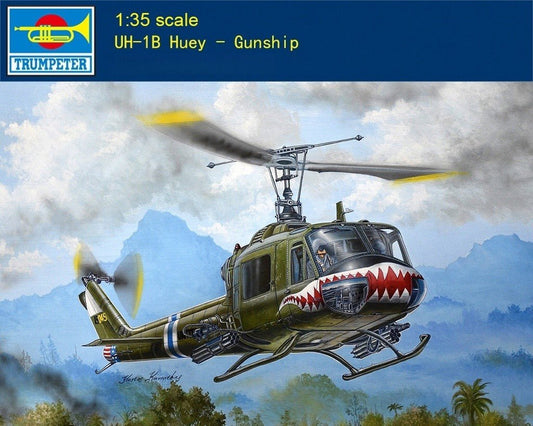 Trumpeter 05112 1/35 Scale UH - 1B Huey Helicopter Military Assembly Model Kit - ModelHives