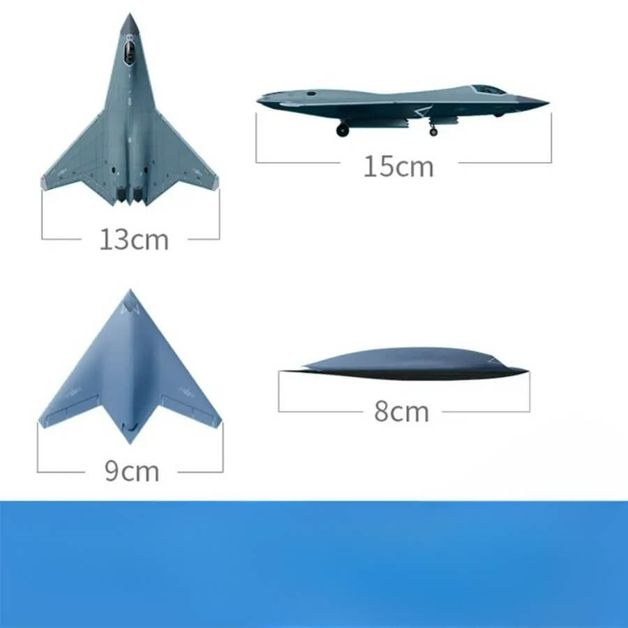 XS XSFJ004 1/144 China Sixth Generation Fighter Model Kit (3 - Machine Version) - ModelHives